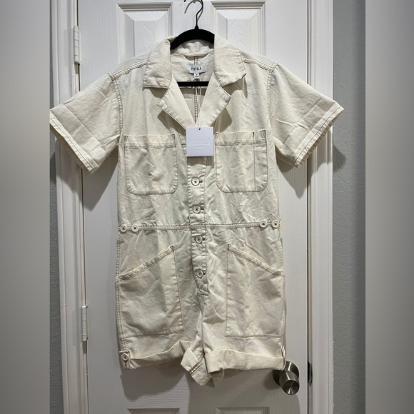 NWT Pistola White / Beige Parker Romper - Picture 6 of 8